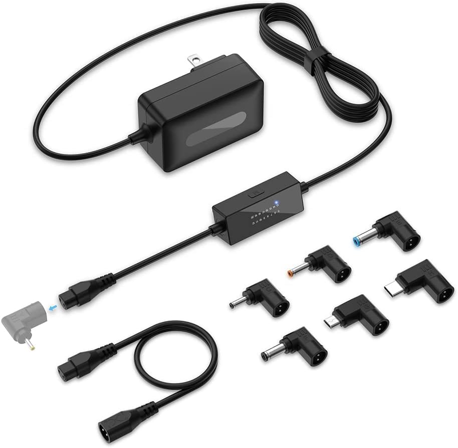 Image of Multi Voltage 24W Universal Power Supply with 9 Connectors, 5V~20V Adjustable Variable AC /DC Adapter Regulated Switching