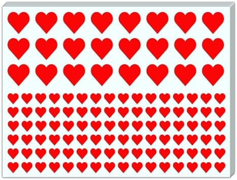 3000 Stickers Cuore Autoadesivi - 12mm E 25mm, 8 Colori Assortiti