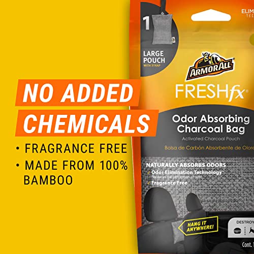 Image of Armor All Fresh FX Charcoal Bag Deodorizer (9 Count) - Charcoal Deodorizer Bags for Cars, Natural Bamboo Car Air Freshener