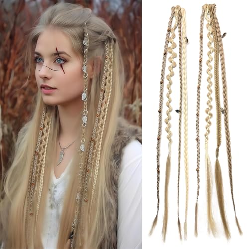 Dsoar Clip in Zöpfe 2 Stück Bohemian Zopf...
