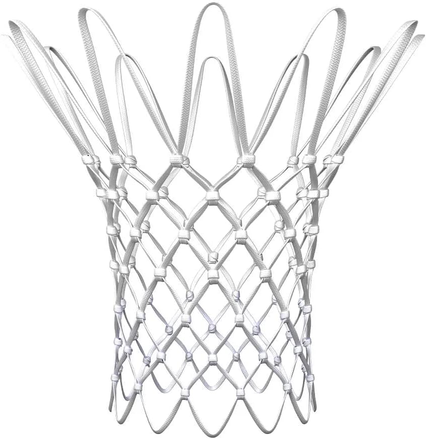 2 Pcs Heavy Duty Basketball Hoop Net - 12 Loop Standard Indoor Or Outdoor Nylon Braided Multicolor Duty Basketball Net Strong And Durable Replacement Basketball Net Basketball Accessories