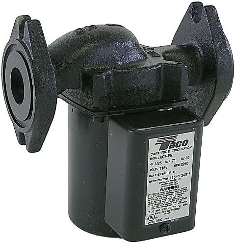 Taco 007-F5"00" Cartridge Circulator Black 007-HF5 Flanged (Flanges not Included)