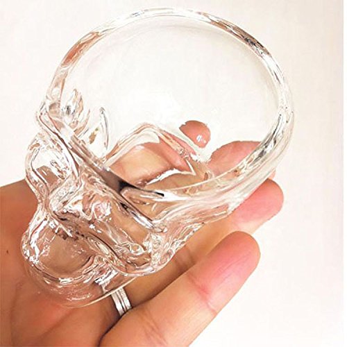 Tvoip 2Pcs Kitchen & Dining Entertaining Glassware Drinkware Old Fashioned Glasses Skull Cup For Serving Scotch Whiskey Mixed Drinks (2) #TOP3