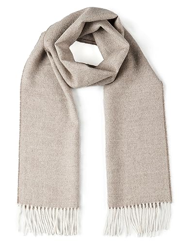 Herringbone Alpaca Scarf - 100% Baby Alpaca Wool - Unisex