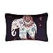 Sleepwish Mandala Pillow Case Elephant Tree Ethnic Decorative Pillow Cover Black Pillowcase 20 X 30 Inches (1 Case)
