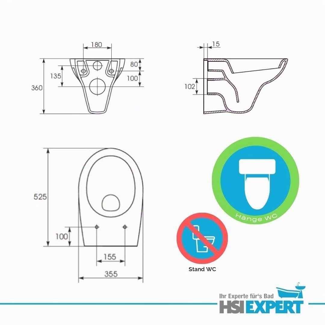 HGMBAD Set Geberit Spülkasten Design WC Betätigungsplatte WC Sitz