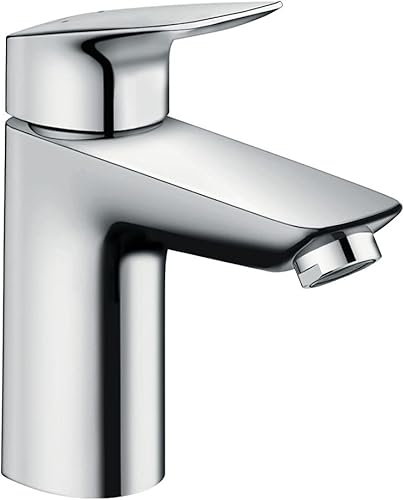 hansgrohe Logis 71100001 - Grifo moderno de bajo flujo para lavabo de baño de 6 pulgadas de alto para ahorro de agua