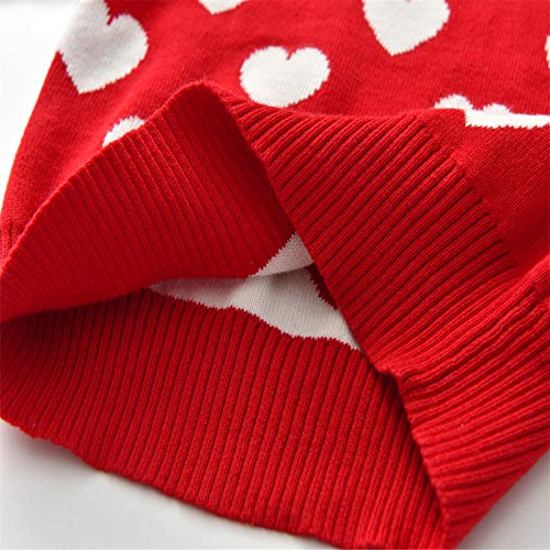 GRNSHTS Suéter de malha de manga comprida para bebês meninas, Red1, 18-24 meses