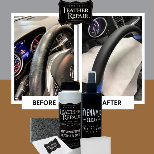 Luxury Leather Repair Automotive Leather Vinyl Repair PREP and DYE Kit Color Restorer Compatible with BMW Interiors - Prep, Dye, Applicator and Instructions Included (Tobacco, 32oz)