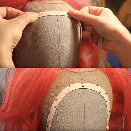 Hyoujin 22" Canvas Wig Head Cork Block Head Mannequin Head With Mount Hole,Come With Table Clamp For Display Styling Wigs Making Kit(Light Brown) #TOP6