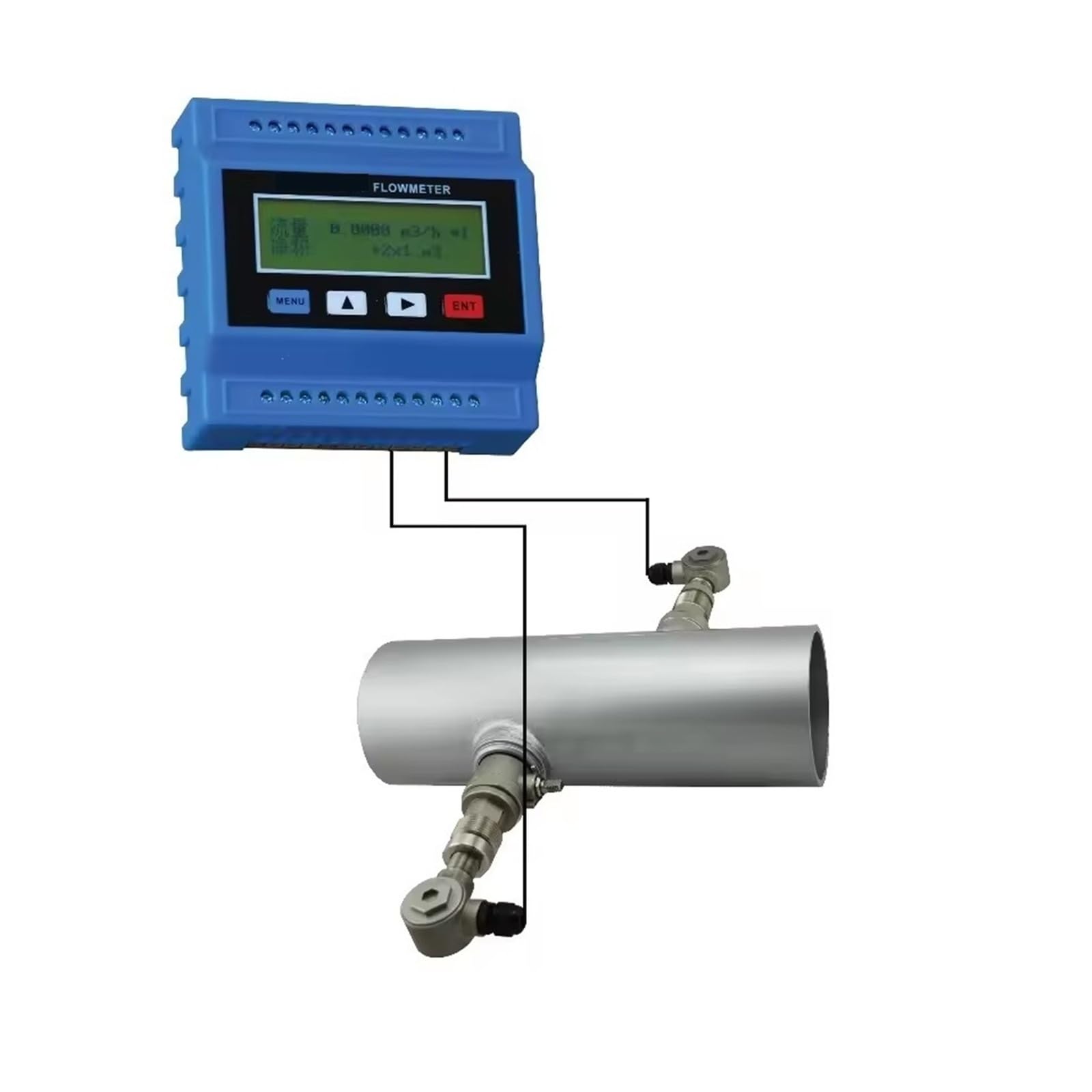 TUF2000M cyfrowy modułowy ultrasoniczny przepływomierz TS2 TM-1 TL-1 Przetwornik, opcjonalny zakres pomiaru DN15-6000 mm (TUF-2000M TM-1)