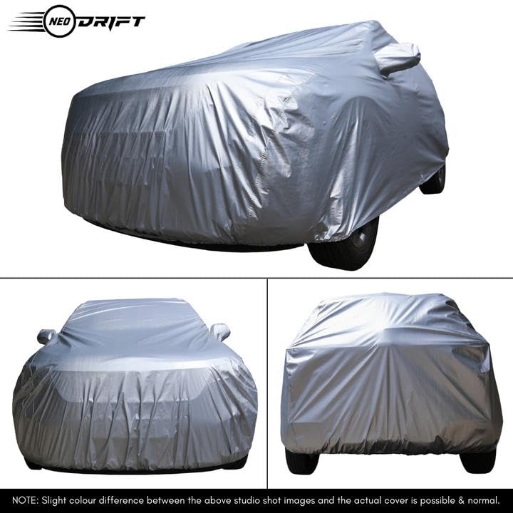 Image of NEODRIFT 'CrystalTech' Car Cover for BMW X4 (100% Water-Resistant, All Weather Protection, Tailored Fit, Multi-Layered & Breathable Fabric) (Colour: Crystal Silver)