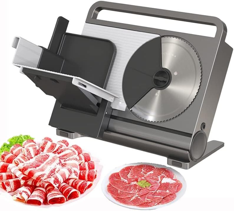 Meat Slicer for Home Or Commercial Use,Food Processor Electric Slicer Meat Cutter Tomato Ham Watermelon Cake Vegetable Slicer
