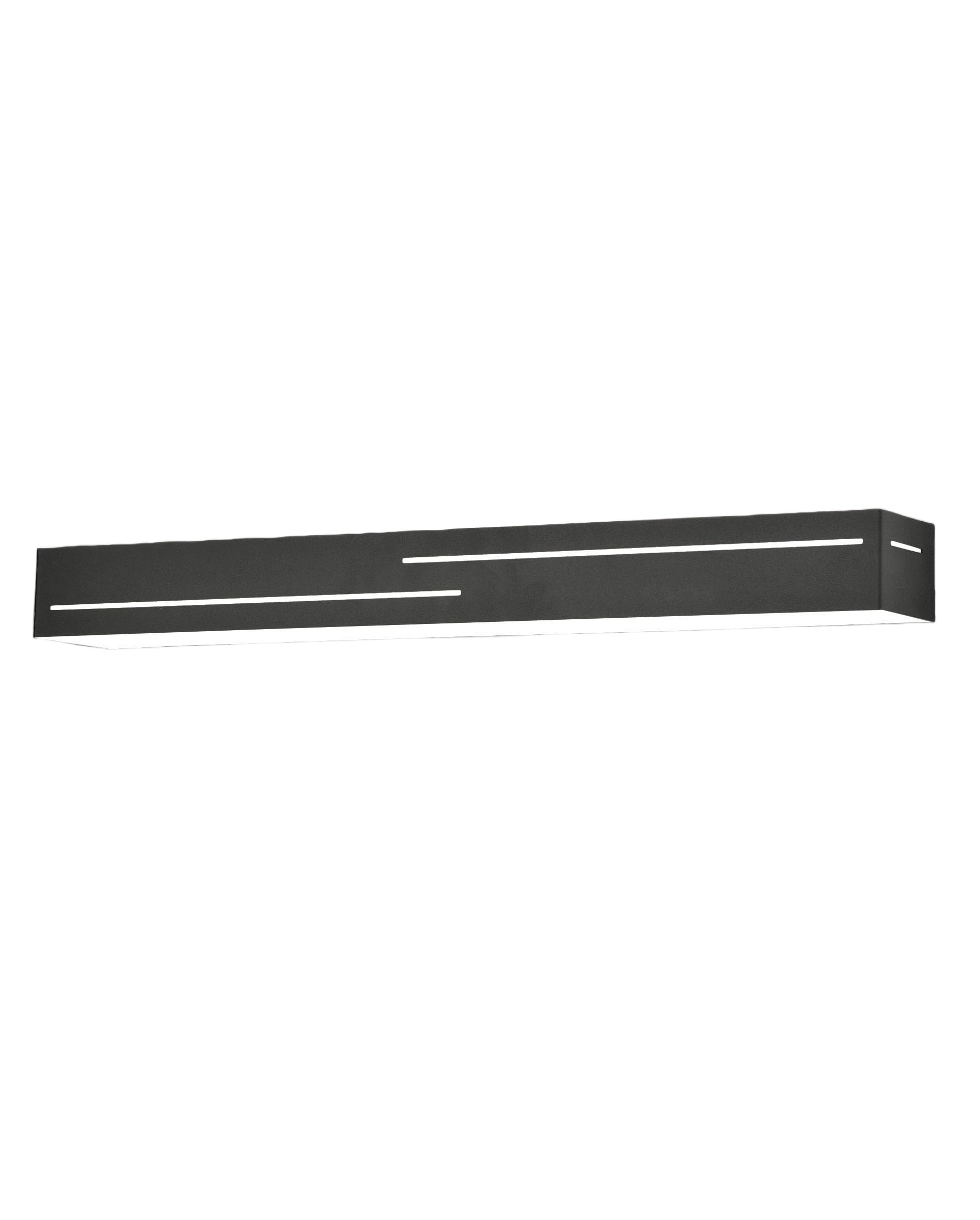 Banny 24W 2260LM 3000K - Lámpara de pared LED integrada (24 W, 2260 lm, color antracita) - Diseño moderno en metal y metacrilato para iluminación