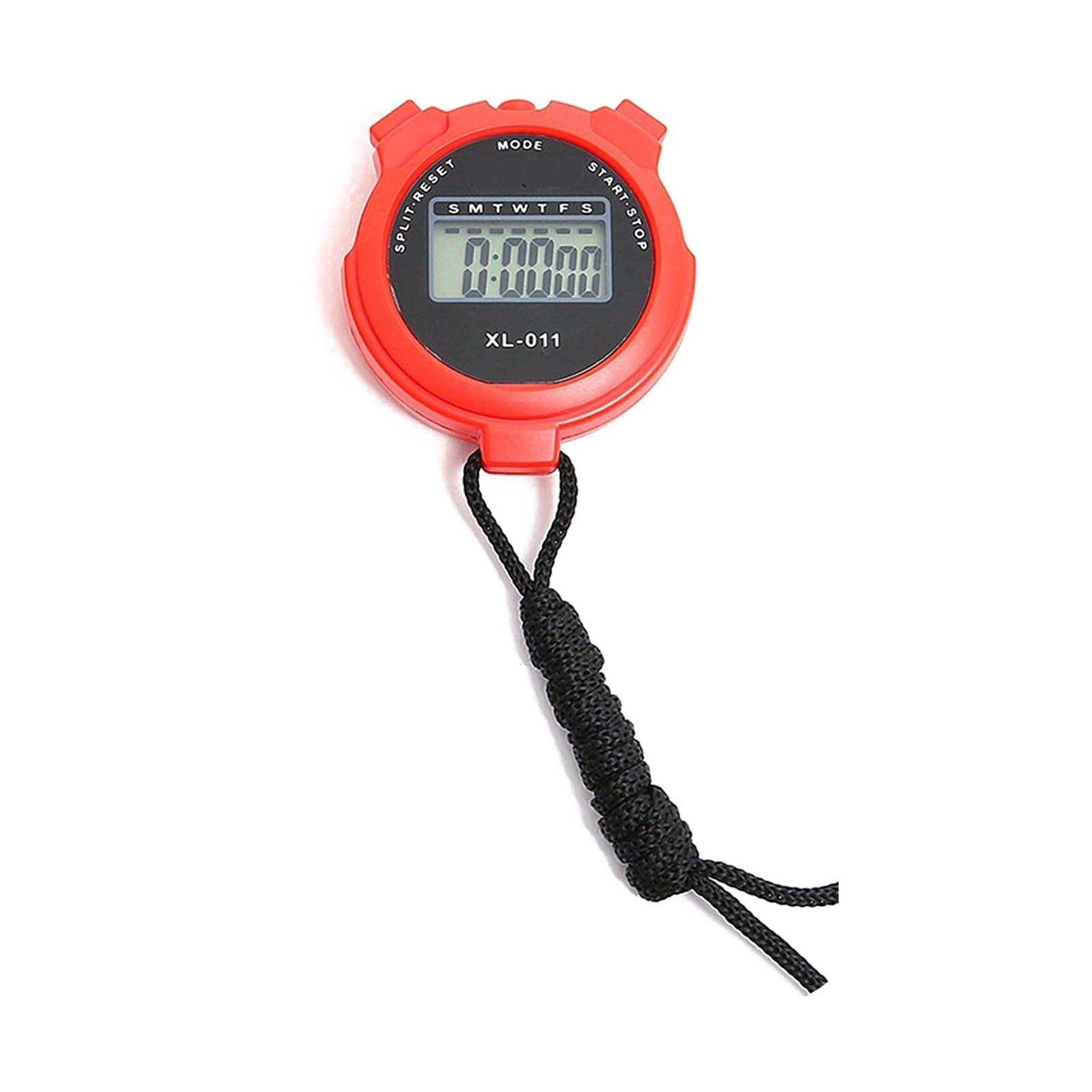 Cronometro, Cronometro digitale Calendario Allenamento giro Fitness Display LCD Cronometro Sport all'aria aperta Sveglia Timer di corsa(Red)