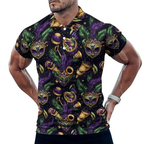 Polo de golf homme dry fit à imprimé gothique