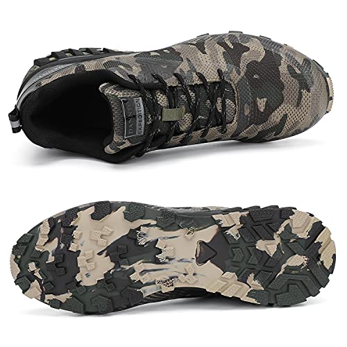 Dannto Men's Trail Running Shoes Outdoor Hiking Sneakers Walking Trekking Cross Training Camouflage,47,Size 13 #TOP3