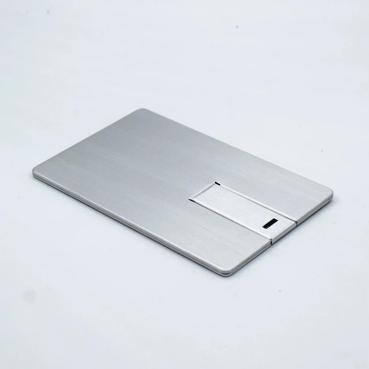 SippyTales ~Metal Card Style USB Flash Drive, Portable Slim Card Shaped Memory Stick for Business, Premium Look, 2.0 Pen Drive, Corporate Gifting, High Speed, Upto 15MBPS (Silver, 4, GB)