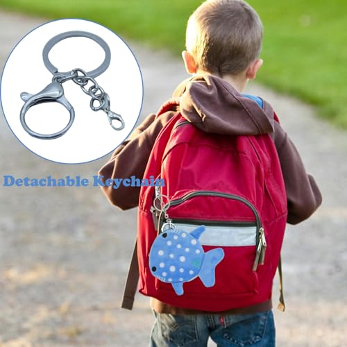 JoyChoi Small Whale Shark Coin Purse Keychain - 4 Pcs Cute Zipper Pouch Gifts for Women4