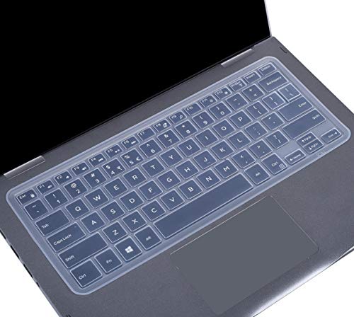 Keyboard Cover Skin for Dell Inspiron 14 13 5000 Series 5481 5482 i5368 i5378 i5379, 13.3" Dell Inspiron 7373 7375 i7368 i7378, 15.6" Dell Inspiron 15 i5568 i5578 5579 7570 7573 7569 7579, Clear