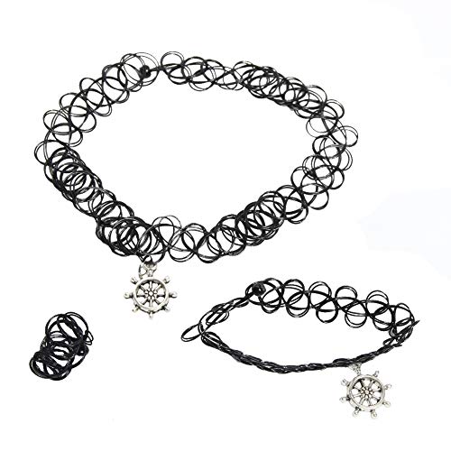 Preisvergleich Produktbild JUSTFOX - 3er Set Halsband Armband Ring Steuerrad