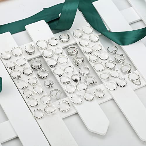 Mjust Adjustable Toe Rings For Women Open Silver Vintage Retro Toe Ring Gold Boho Bulk Knuckle Rings Summer Beach Foot Jewelry Silver #TOP4