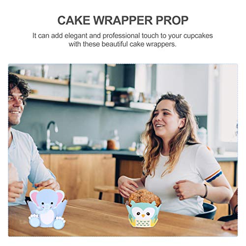 UPKOCH 48 conjuntos de decorações decoração de bolo animal cuake um unicórnio dinossauro caixa supri