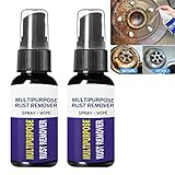 XIDIAK Rustout Instant Remover Spray, Multipurpose Car Maintenance Cleaning Derusting Spray Rust Removal Agent for Bright Metal Strip for Car Detailing and Kitchen Home Cleaning Tool 30ml (2pcs)