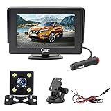 3T6B Cámara de Visión Trasera de Inalámbrica, WiFi Cámara 4,3 Pulgadas, Plegable, LCD, TFTMonitor, IP67 Resistente al Agua, caméra de sécurité sans Fil pour Voiture