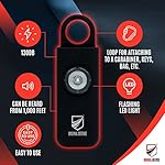 Original Defense® Siren Self-Defense Alarm - 130 dB Keychain Alarm with LED Strobe Light for Women, Children, and Elderly - Police Recommended - (Black, 1 Count) - Image 2