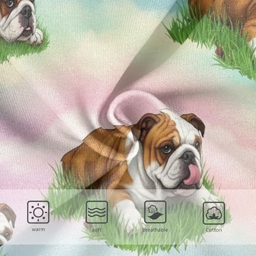 Girl Underwear, Dogs Lying Grass Toddler Girl Panties, Girls Cotton Underwear, 2T–8 Years3