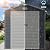 DWVO 8x6.2FT Outdoor Storage Shed w/o Floor, All-Weather Plastic Shed with Lockable Doors, Window & Vents, Plastic Tool Shed for Backyard, Patio, Poolside, Lawn, Gray