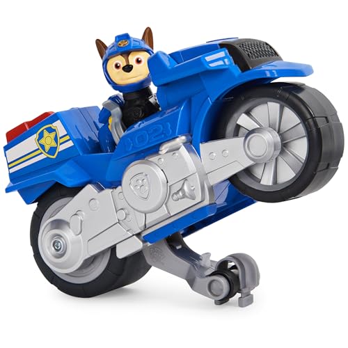 Paw Patrol 6060224 Moto Pups Chase’S Deluxe Pull Back Motorcycle Vehicle With Wheelie Feature And Toy Figure thumb #4