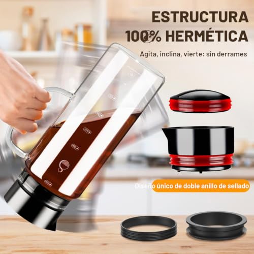 Miniatura 3 de Sambangan Cold Brew Coffee Maker Cafetera Fria Iced Prepara Café Frio O Té Coffee Pot Bottle 1500ml