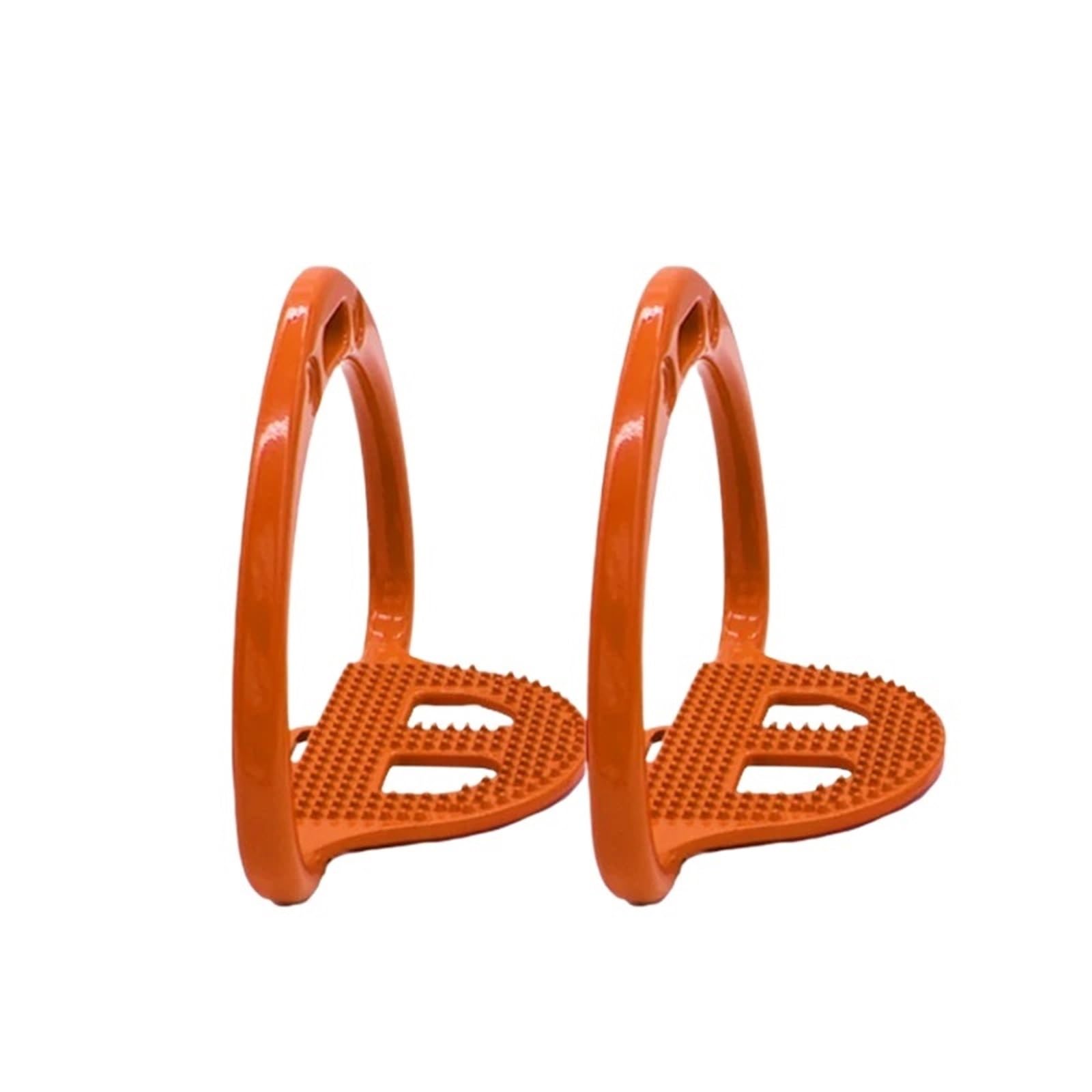 Estribo de carreras de silla de montar Pedal de seguridad antideslizante Suministros ecuestres Luz for caballos for una mayor seguridad al montar(ORANGE)