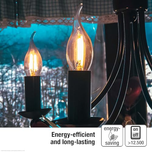 Bougie à effet souffle E14 LED Hellum 2.2W blanc chaud mat lot de 5 - 4