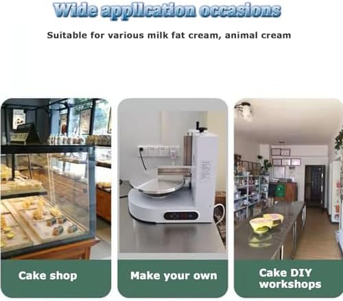 Automatic Cake Decorating Machine,Smooth Cream Spreading,Easy to Use,with LCD Display,for Professional,Home Bakers (White)