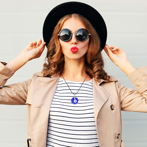 Joyería del Ojo del mal de ojo para mujer con collares azules y pendientes 7