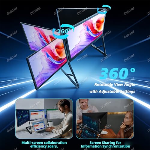 Image of 15.6 inch Laptop Screen Extender Monitor Portable,Full HD IPS Screen Extender,Just 1 Cable for 3 Screens, FHD 1080P IPS Laptop Extender Compatible with Wins /Mac for 12 inch - 17.3 inch Laptops