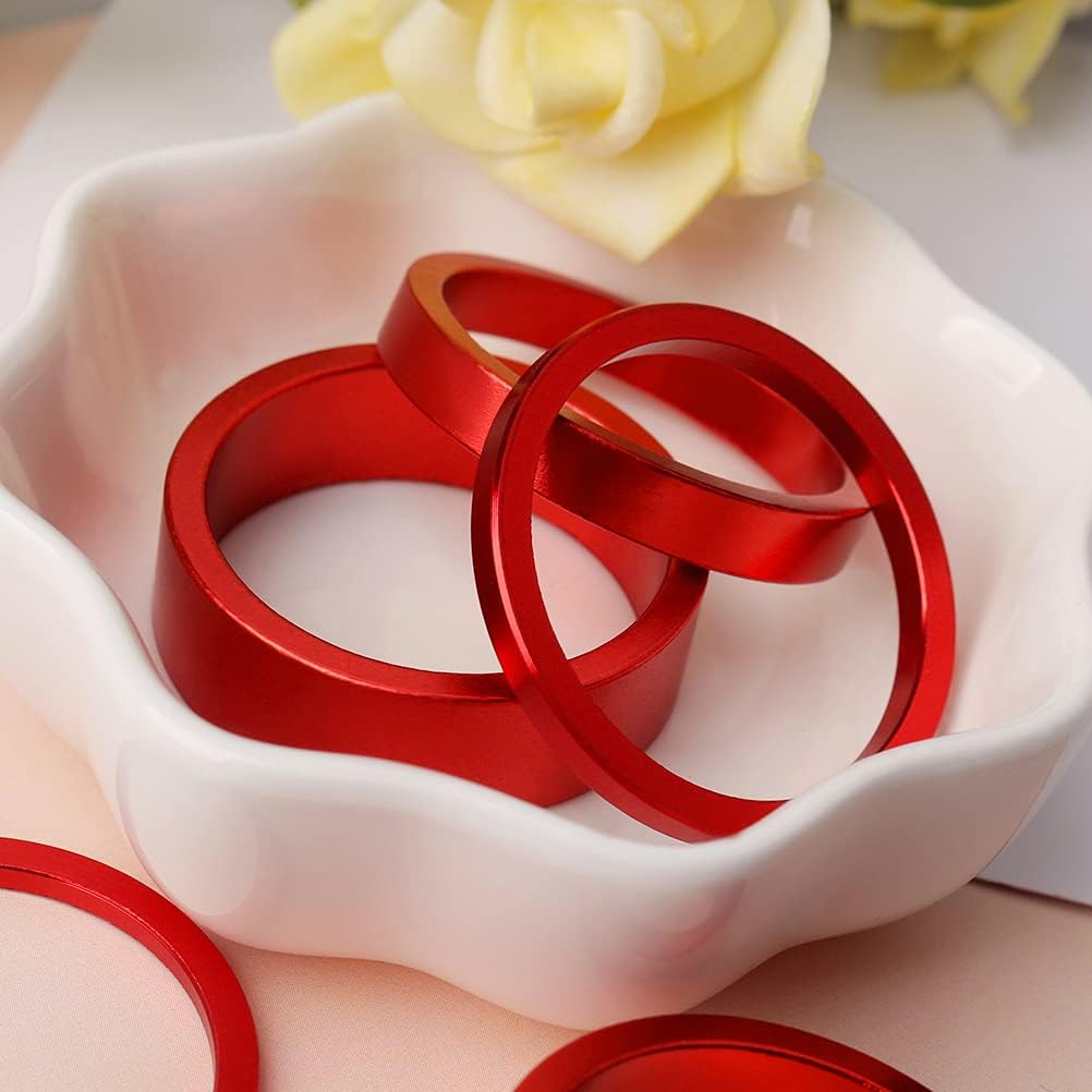 12 Pieces Bicycle Headset Spacer Bike Handlebar Stem Spacers Threadless Aluminum Alloy Headset Stem Spacer Set Fit 1 1/8-Inch Stem for MTB BMX Mountain Road Bikes Cycling 2/3/5/10MM