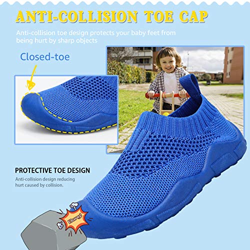 Stq Toddler Boy Tennis Shoes Mesh Breathable Slip On Sneakers For Athletic Outdoor Sports Sapphire 7.5 M Us Toddler #TOP3