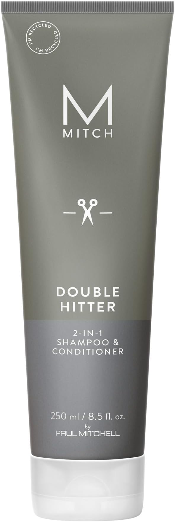 Paul Mitchell MITCH Double Hitter Shampoo & Conditioner - 2-in-1 Deep Cleansing Shampoo für Männer, Haar-Pflege Shampoo-Conditioner für milde Reinigung, 250 ml