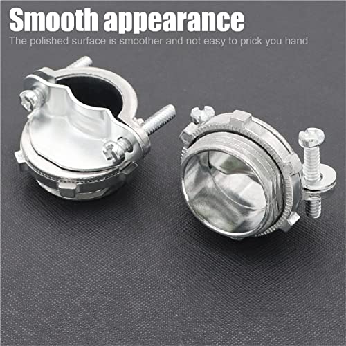 15Pack 1/2" Nm Clamp Type Cable Connectors For Metallic Conduit Protect Cables Silver-Zinc #TOP3