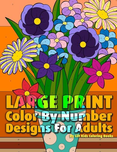 Large Print Color By Number Designs For Adults image 2