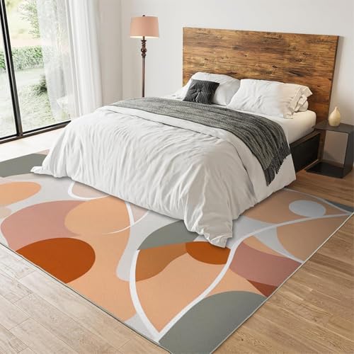 Tapis de chambre géométrique abstrait 100x200 cm antidérapant