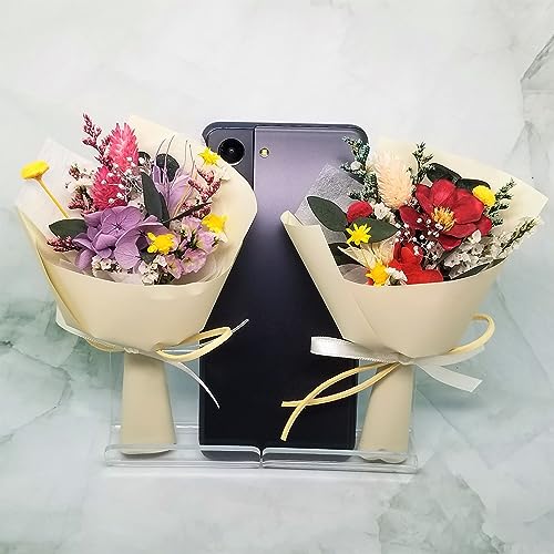 Goldentbox Handmade Preserved Real Flowers Dry Flowers For Girlfriend, Mom, Wife, Home Office Desk Table Décor, Anniversary Birthday Wedding, Set Of 2 (White Daisy) #TOP3
