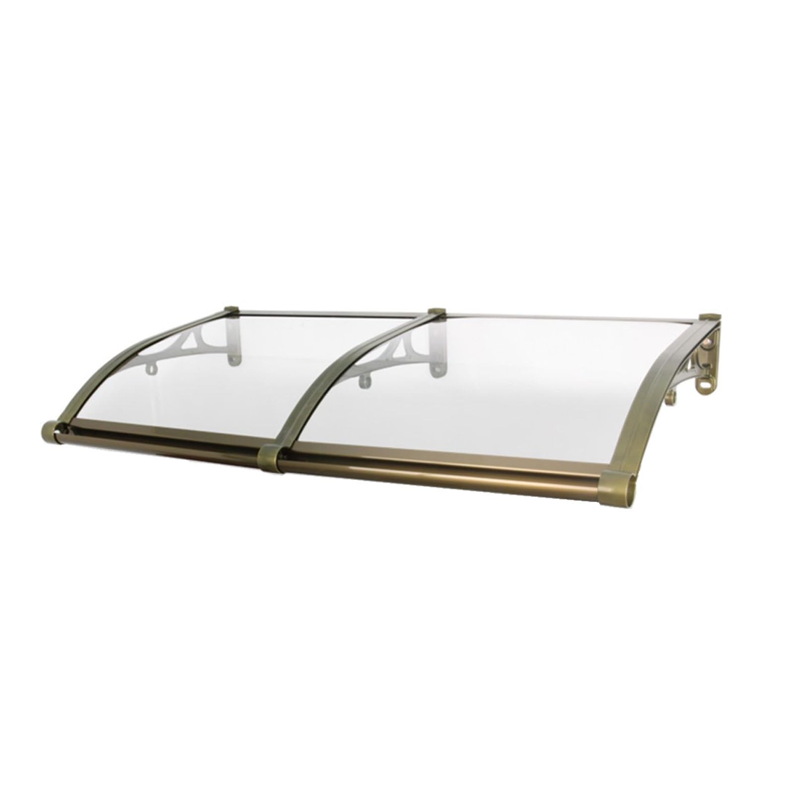 GUAW Jerez Marquesina con Soporte De Aluminio, Marquesina Puerta Exterior, Marquesinas Exterior, Marquesina Arqueada, Policarbonato Placas Transparente, Varios Tamaños(120x300cm/47.2x118in)