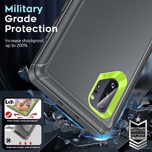 Coque Note 10 Plus antichoc caoutchouc étui protection intégrale vert gris - 5