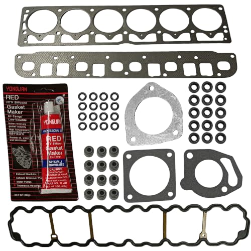 Image of Partsflow Head Gasket Set W /Bolts Compatible With 99-03 Jeep TJ Grand Cherokee Wrangler 4.0L OHV