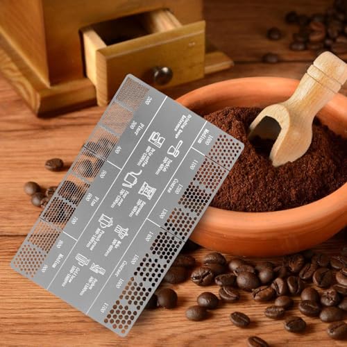 Vergleichswerkzeug zum Zerkleinern von Kaffee – 2 Stück in Mahlzeitengrößen, zuverlässige Referenzkarte | Zubereitung von Kaffee für den Vergleich von Getreide zu Hause auf dem Weg des Lebens Qu